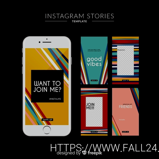 Free vector colorful instagram stories templates